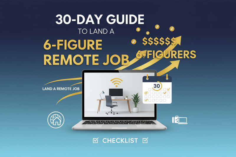 30-Day Guide to Land a 6-Figure Remote Job | PDF Checklist