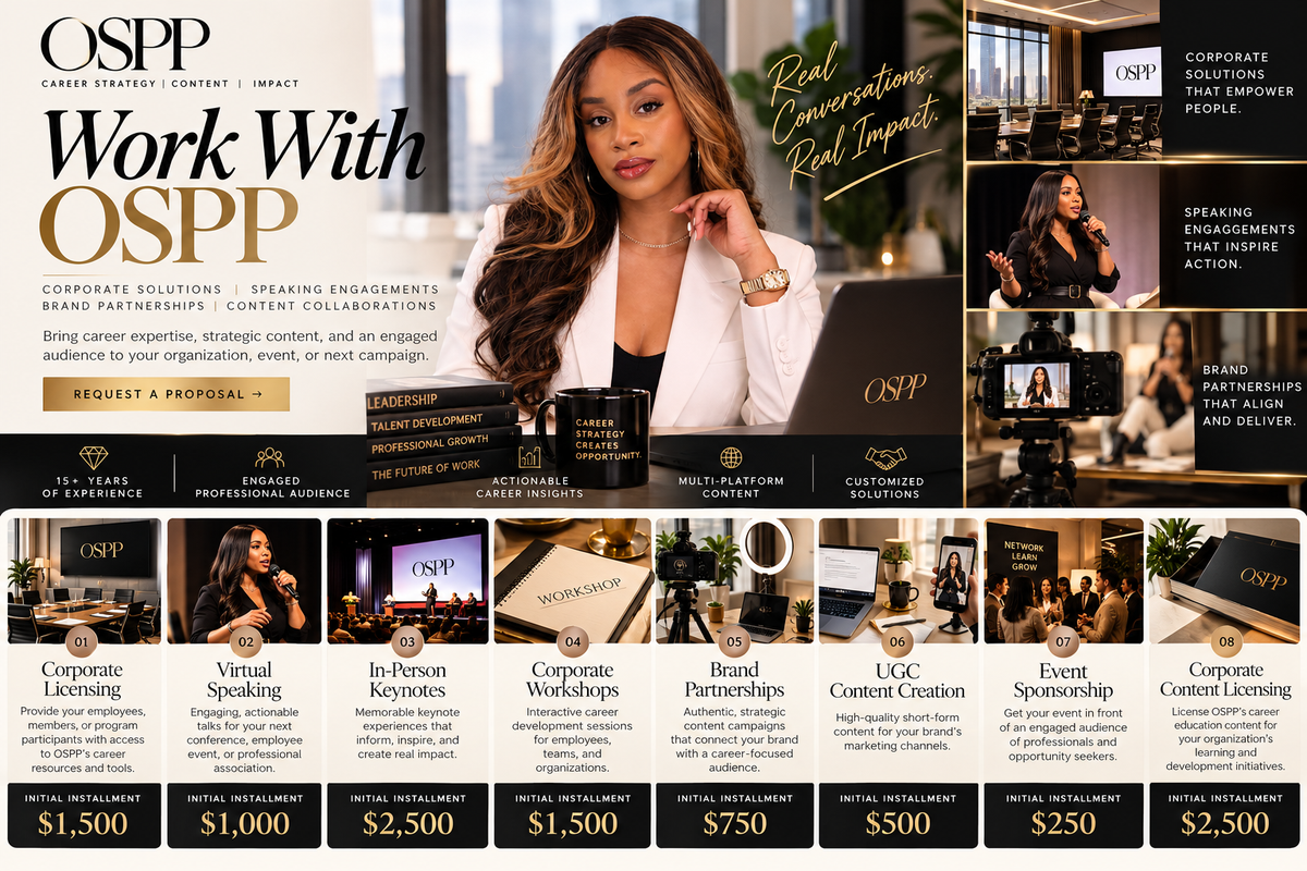 Work With OSPP | Corporate, Speaking & Brand Partnerships